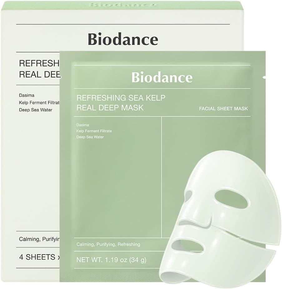 BIODANCE Refreshing Sea kelp Real Deep Mask, Overnight Hydrogel Mask