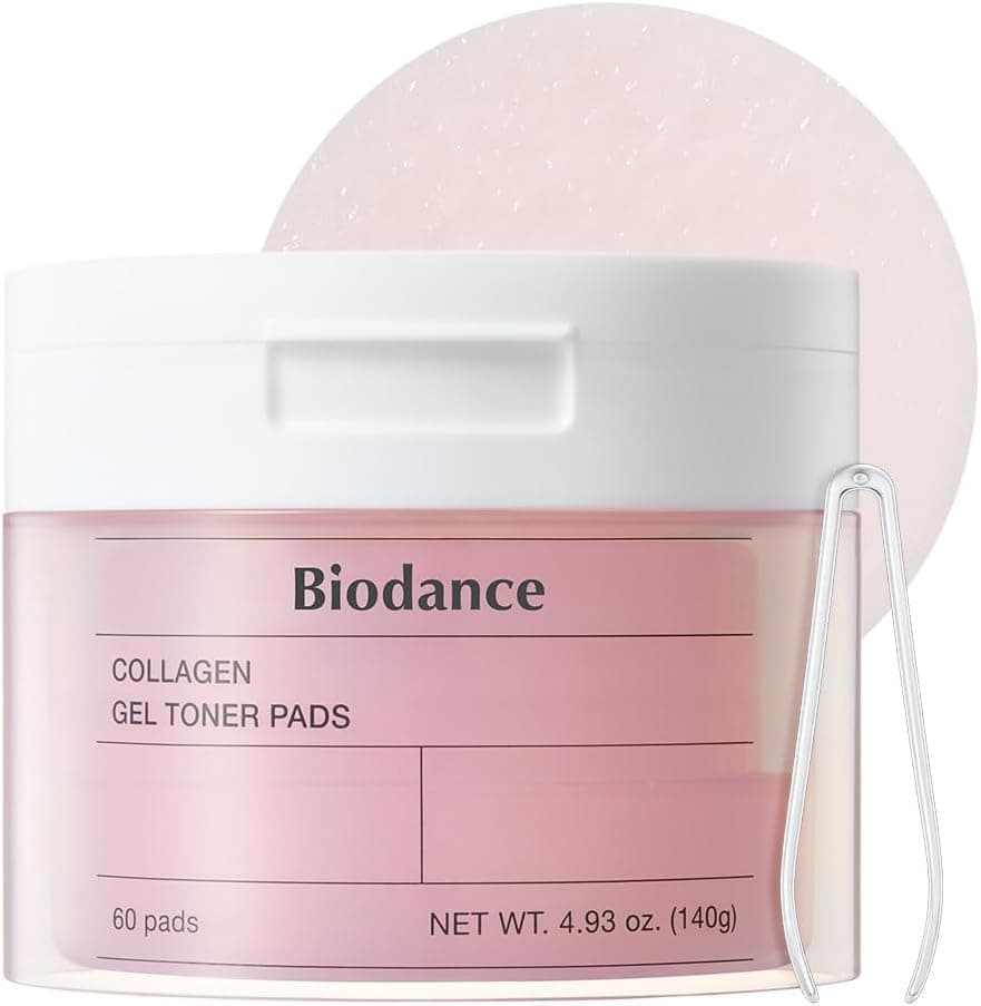 Biodance Collagen Gel Toner Pads, Pore Minimizer for Face, Improving Elasticity,4.93 fl.oz.(140g)*60Pads
